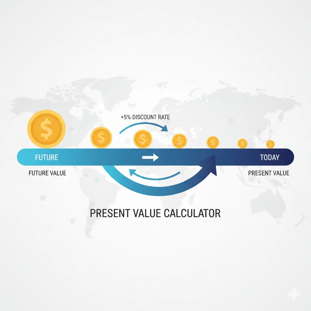 Present value calculator — time value of money and discounted cash flow analysis